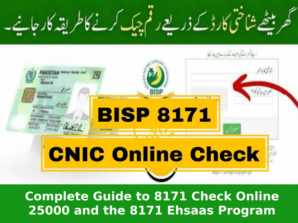 Complete Guide to 8171 Check Online 25000 and the 8171 Ehsaas Program