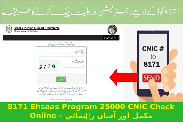 8171 Ehsaas Program 25000 CNIC Check Online – مکمل اور آسان رہنمائی