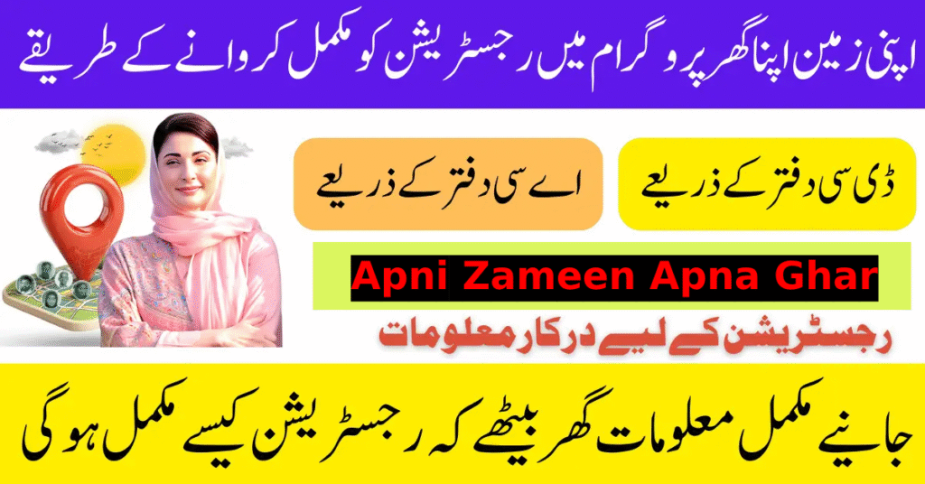 Latest Registration Method About Apni Zameen Apna Ghar Program